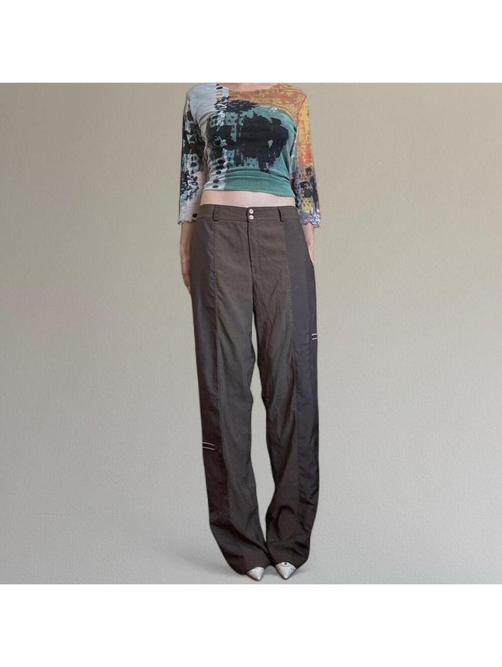 Y2K euro color block pants from Bouche a Bouche.